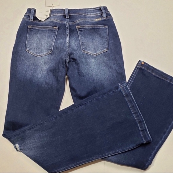 KanCan Mid Rise Distressed Flare Bootcut Jeans Dark Women’s Multi Sizes NWT - Picture 13 of 15